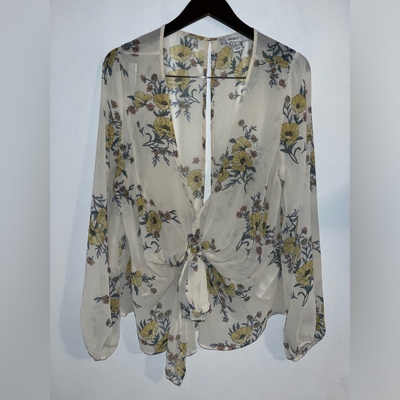 Forever 21+ Women’s Sheer Floral Print‎ Blouse Size 2X - Picture 1 of 6